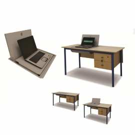 Biurko ze skrytką na laptopa; biurko komputerowe