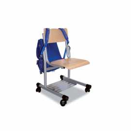 Krzesło szkolne na kółkach z półką 