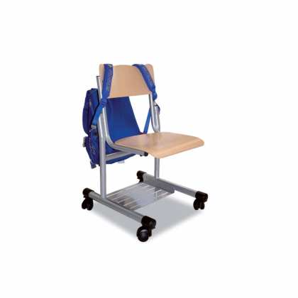 Krzesło szkolne na kółkach z półką 