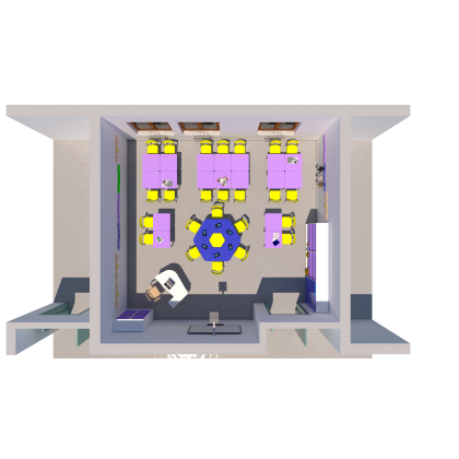 Stolik świetlicowy 130x130 (1712)